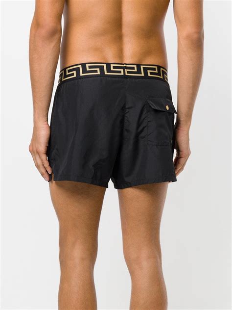 black versace swim trunks